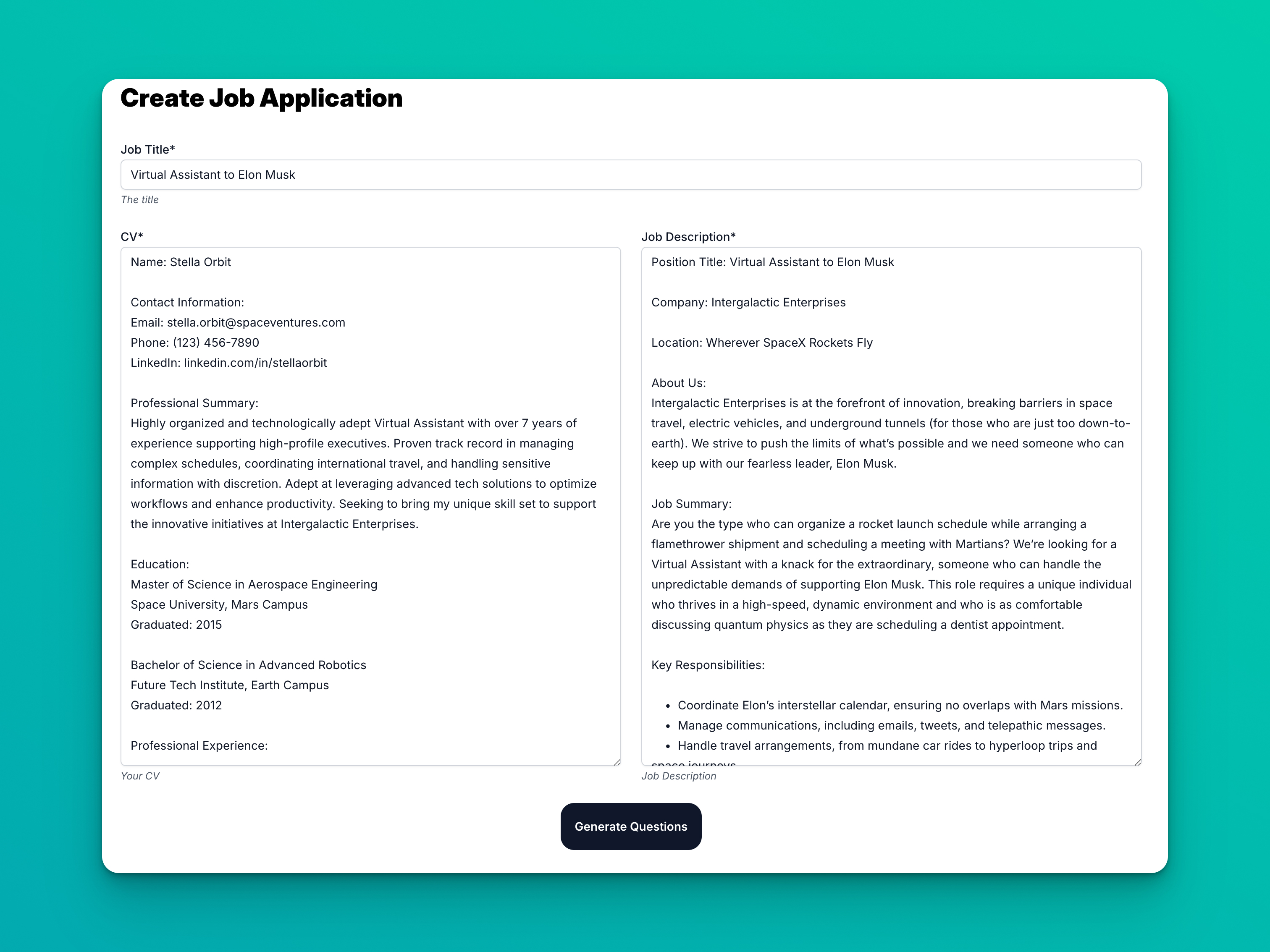 Tailored Practice Questions