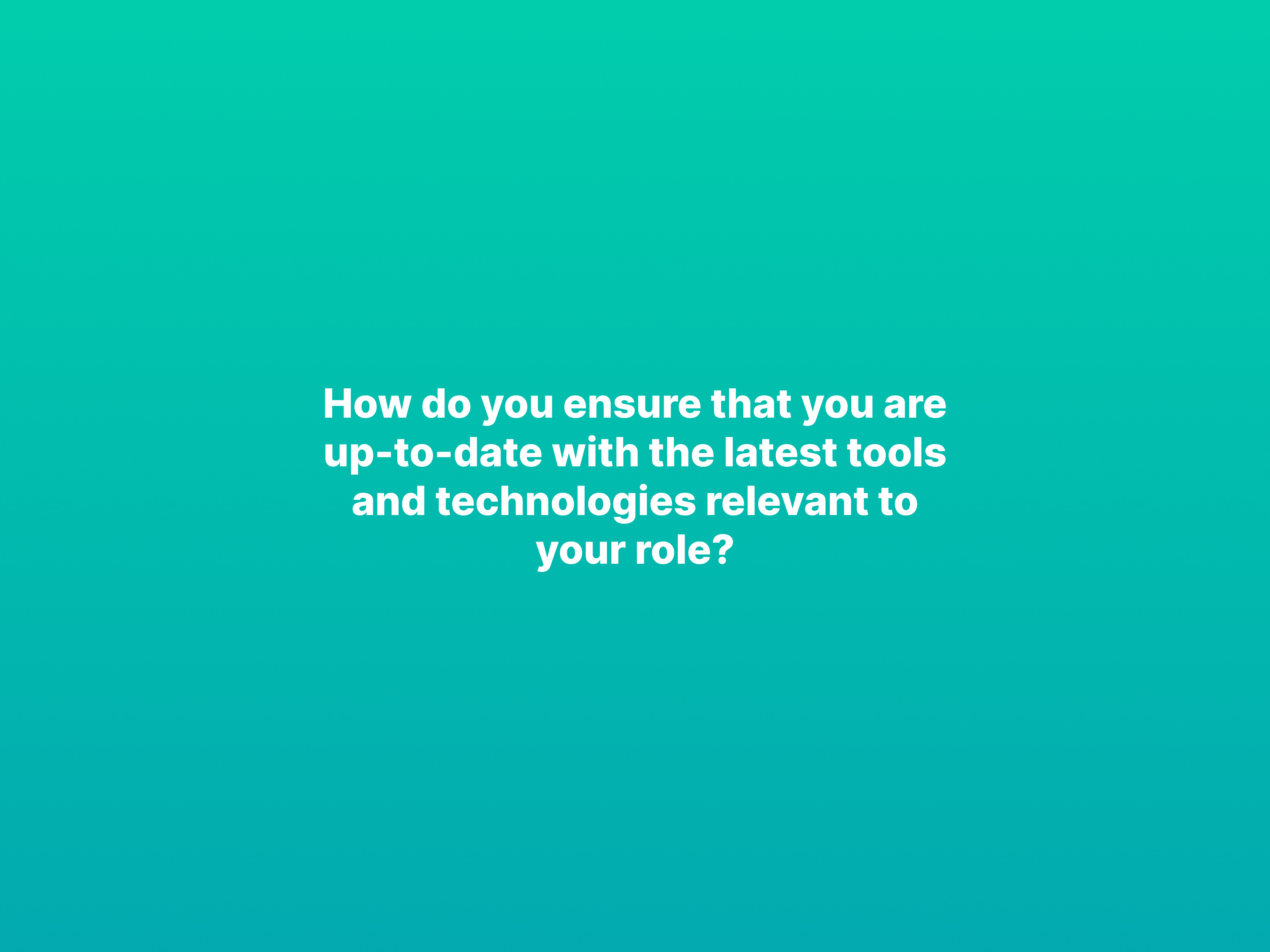 Personalized Questions